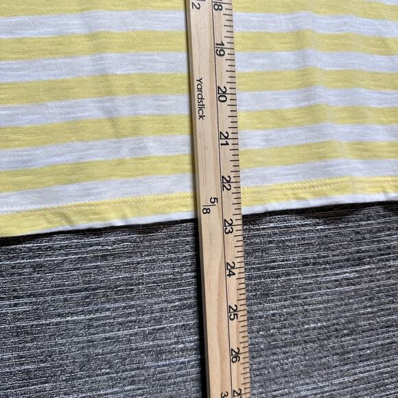 Jasib Wu Top T Shirt Women's M Yellow Striped V Neck - Picture 6 of 12